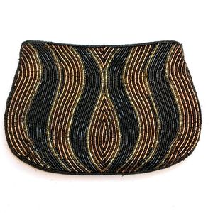 Fully beaded clutch evening purse